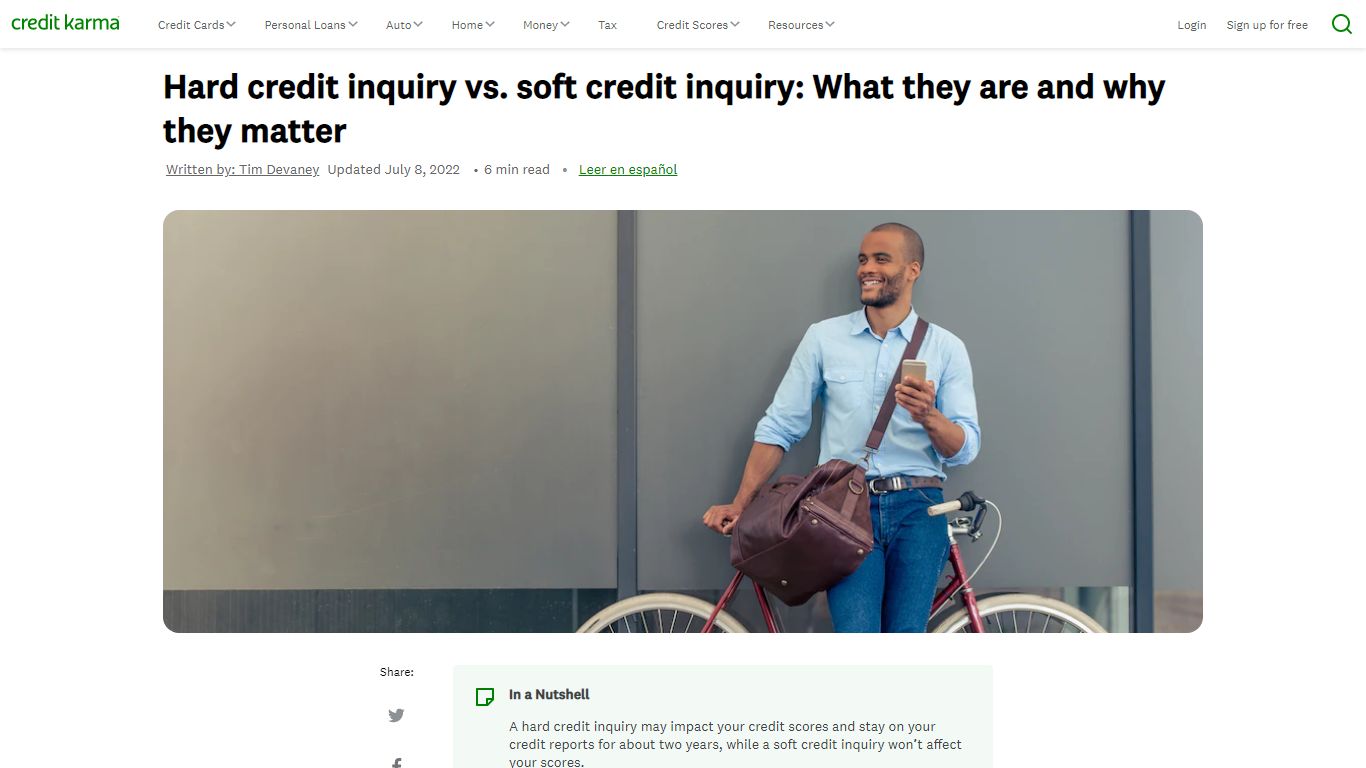 Hard Credit Inquiry vs. Soft Credit Inquiry | Credit Karma